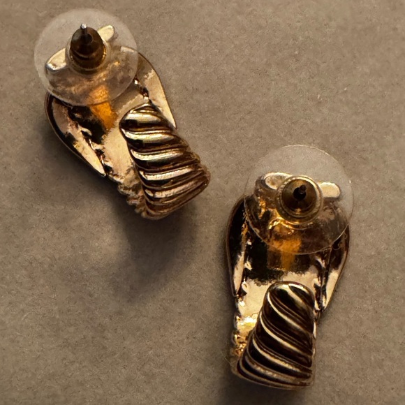 Anthropologie Gold Tone and Pave Women's Earrings - Picture 6 of 6